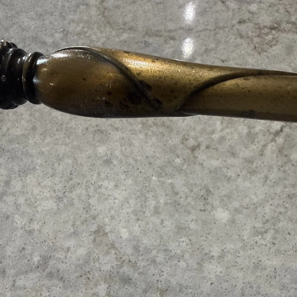 Vintage Brass Towel Bars Toilet Paper Holder Set of 3 Wall Mounted No Screws